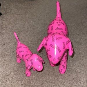 Pink VS plush dogs